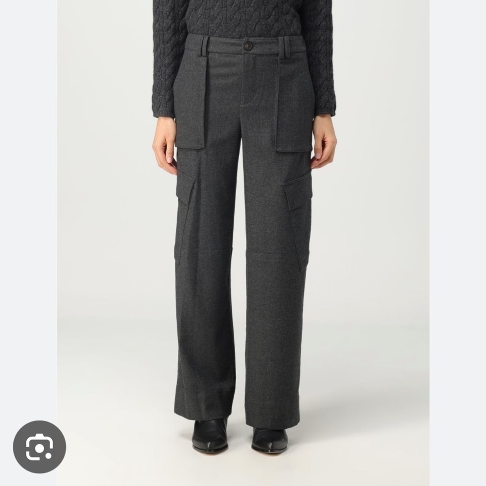 VINCE FLANNEL WIDE LEG RAVER PANT